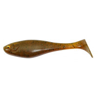 Силикон Megabass KNIFE BACK SHAD 4" col. GREEN PUMPKIN BLACK FLAKE