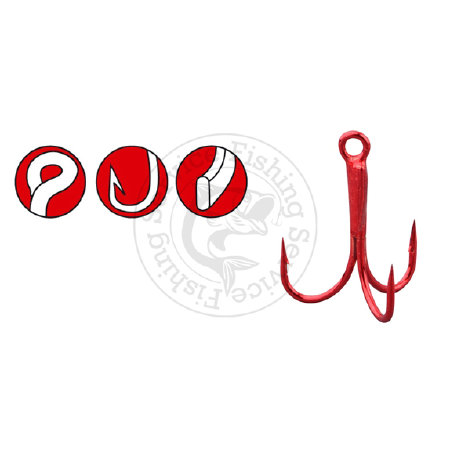 Тройник Gamakatsu Micro Treble Red ― Fishing Service